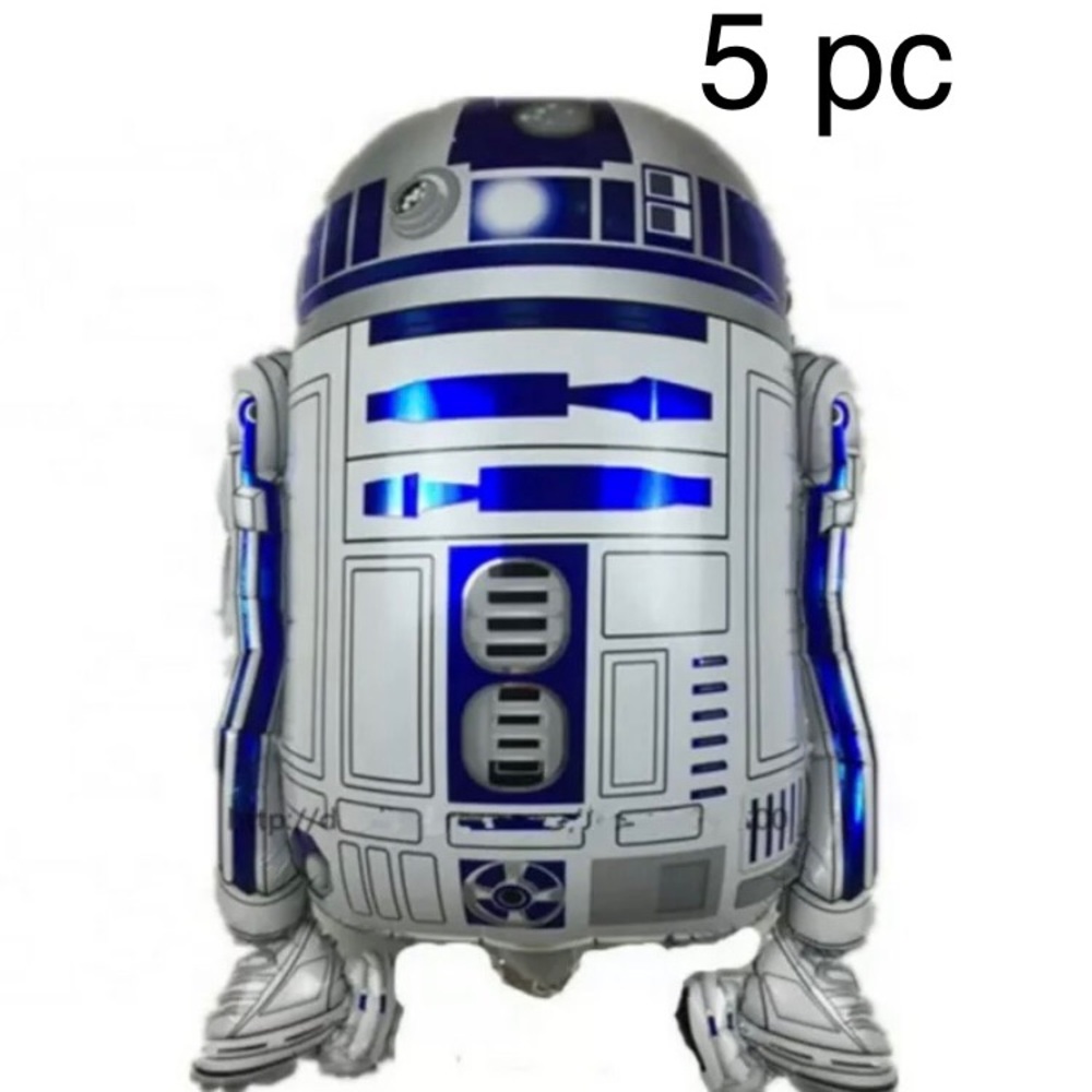 5pc Star War Balloons R2D2 Robot Shape BIG SIZE